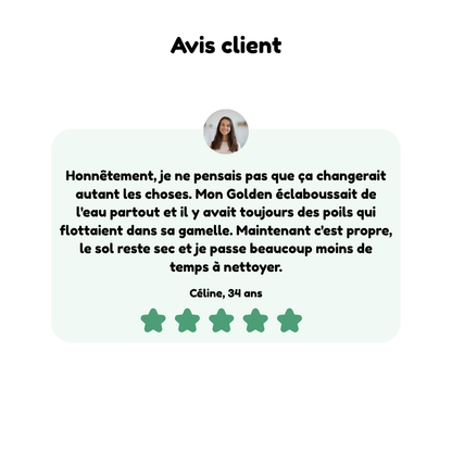 Gamelle d'eau anti-débordement pour chien